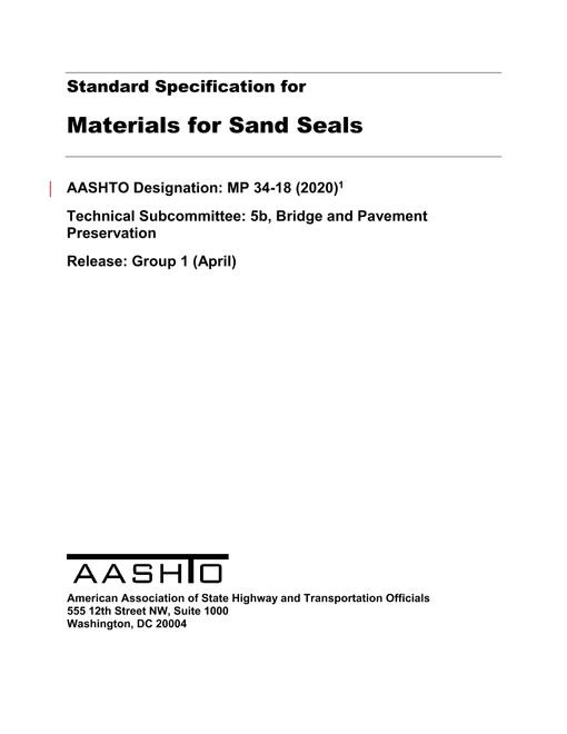 AASHTO MP 34-18 (2020) AASHTO MP 34-18 (2020)