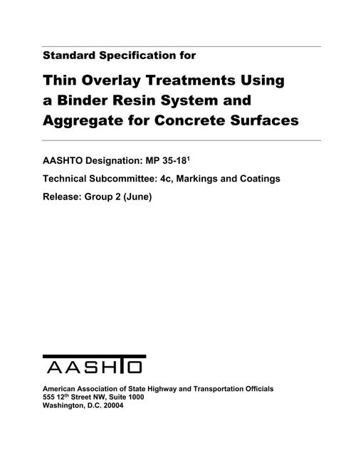 AASHTO MP 35-18 AASHTO MP 35-18