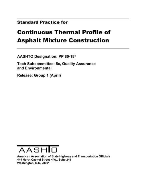 AASHTO PP 80-18 AASHTO PP 80-18