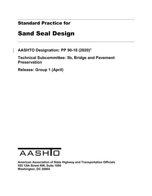 AASHTO PP 90-18 (2020) AASHTO PP 90-18 (2020)
