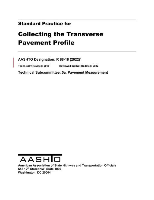 AASHTO R 88-18 (2022) AASHTO R 88-18 (2022)