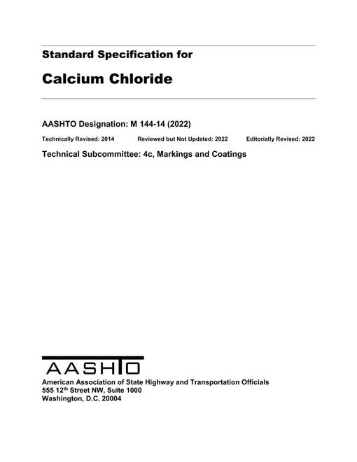 AASHTO M 144-14 (2022) AASHTO M 144-14 (2022)