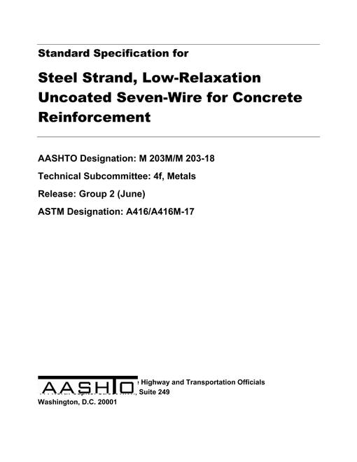 AASHTO M 203M/M 203-18 AASHTO M 203M/M 203-18
