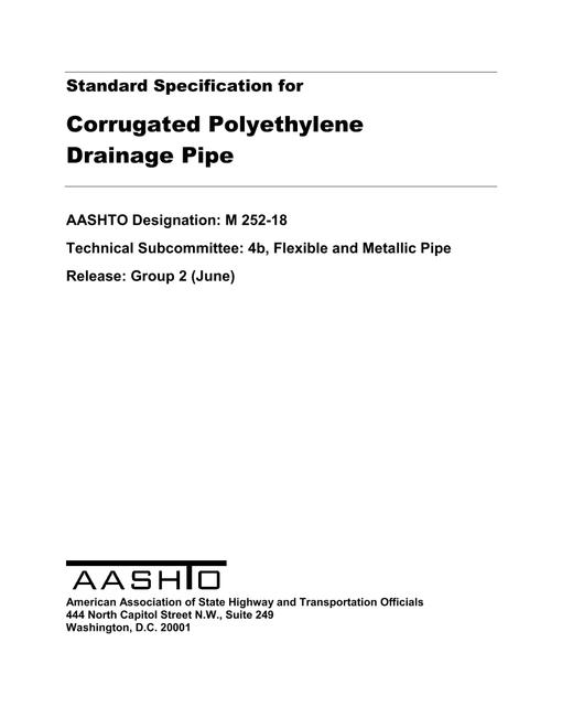 AASHTO M 252-18 AASHTO M 252-18