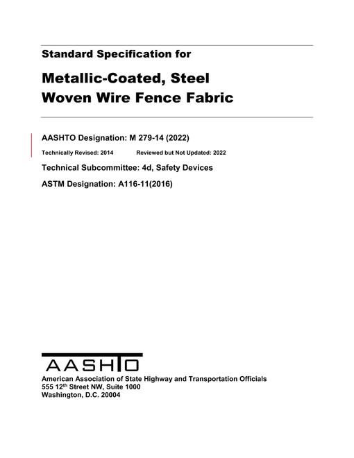 AASHTO M 279-14 (2022) AASHTO M 279-14 (2022)