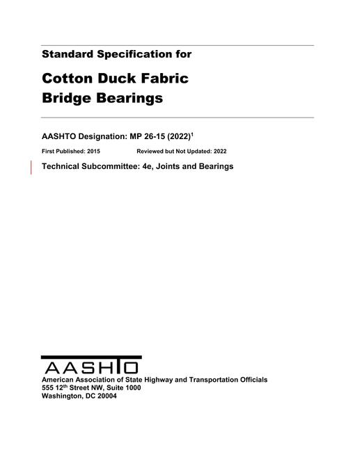 AASHTO MP 26-15 (2022) AASHTO MP 26-15 (2022)