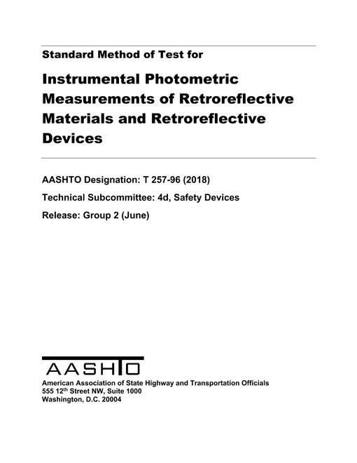 AASHTO T 257-96 (2018) AASHTO T 257-96 (2018)
