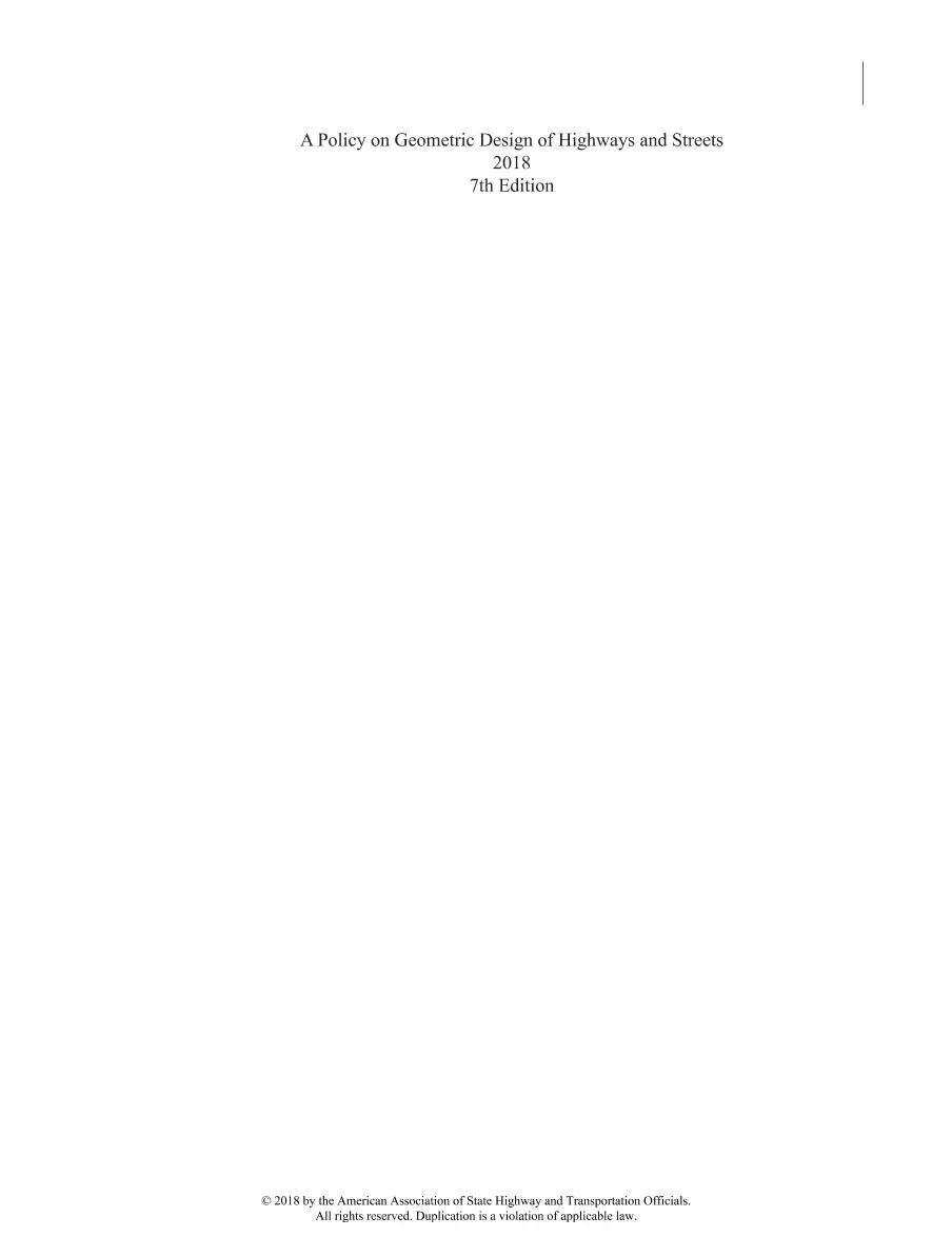 AASHTO Green Book (GDHS-7) AASHTO Green Book (GDHS-7)