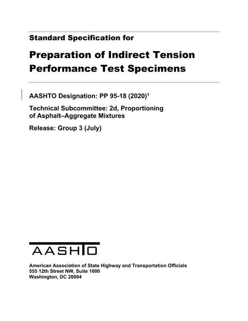 AASHTO PP 95-18 (2020) AASHTO PP 95-18 (2020)