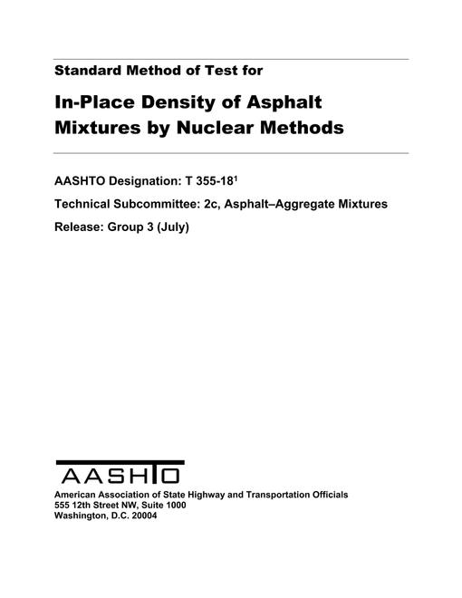 AASHTO T 355-18 AASHTO T 355-18