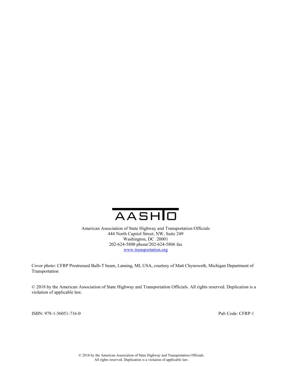 AASHTO CFRP-1 AASHTO CFRP-1
