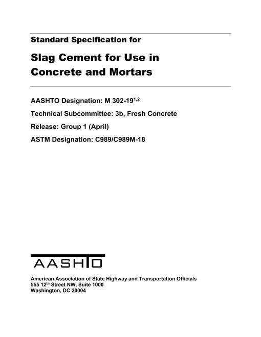AASHTO M 302-19 AASHTO M 302-19