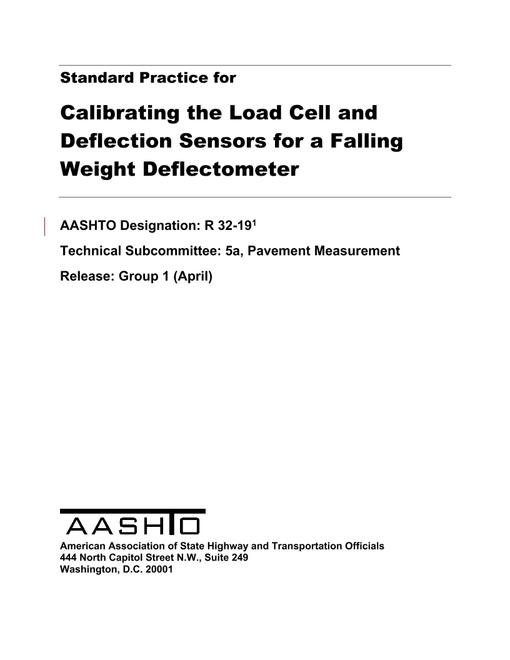 AASHTO R 32-19 AASHTO R 32-19