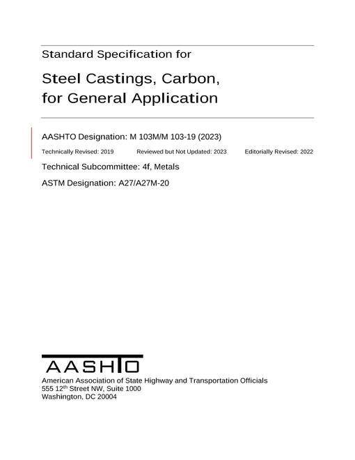 AASHTO M 103M/M 103-19 (2023) AASHTO M 103M/M 103-19 (2023)