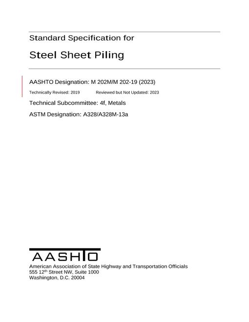 AASHTO M 202M/M 202-19 (2023) AASHTO M 202M/M 202-19 (2023)