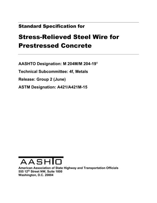 AASHTO M 204M/M 204-19 AASHTO M 204M/M 204-19