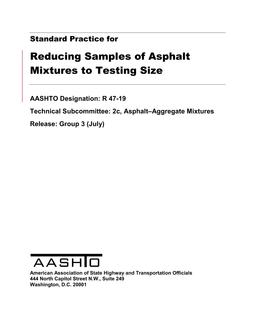 AASHTO R 47-19 AASHTO R 47-19