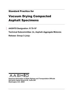 AASHTO R 79-19 AASHTO R 79-19