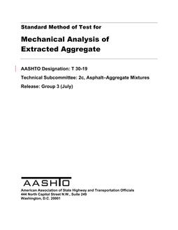 AASHTO T 30-19 AASHTO T 30-19