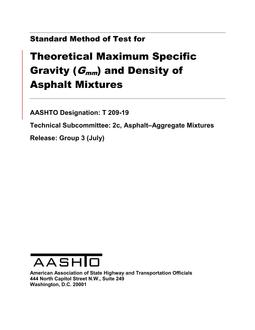 AASHTO T 209-19 AASHTO T 209-19