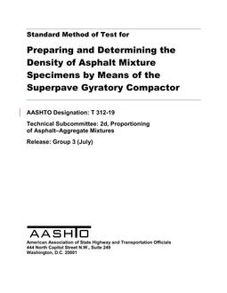 AASHTO T 312-19 AASHTO T 312-19