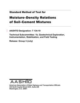 AASHTO T 134-19 AASHTO T 134-19