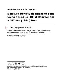 AASHTO T 180-19 AASHTO T 180-19