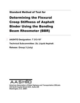 AASHTO T 313-19 AASHTO T 313-19