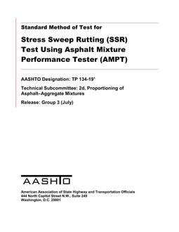 AASHTO TP 134-19 (2021) AASHTO TP 134-19 (2021)
