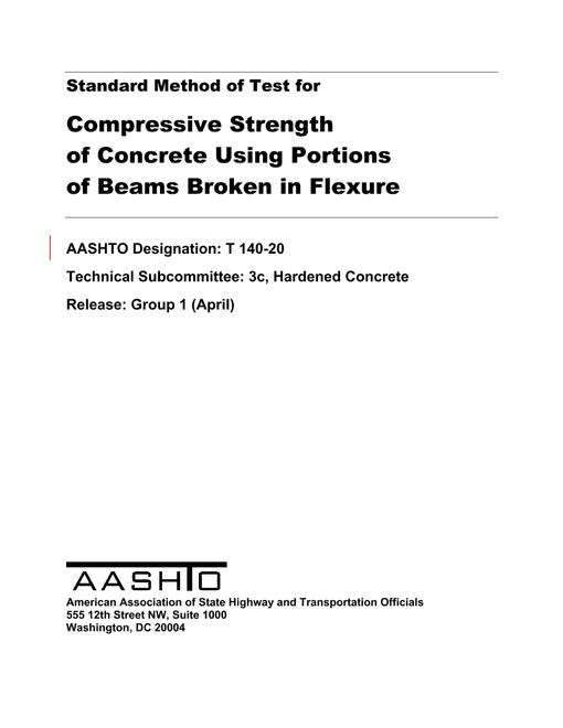AASHTO T 140-20 AASHTO T 140-20
