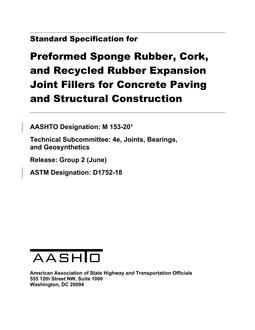 AASHTO M 153-20 AASHTO M 153-20