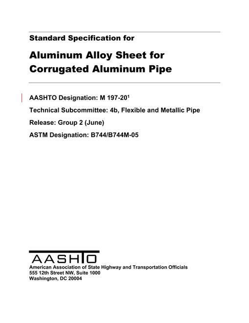 AASHTO M 197-20 AASHTO M 197-20