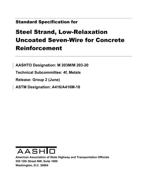 AASHTO M 203M/M 203-20 AASHTO M 203M/M 203-20