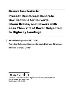 AASHTO M 273-20 AASHTO M 273-20