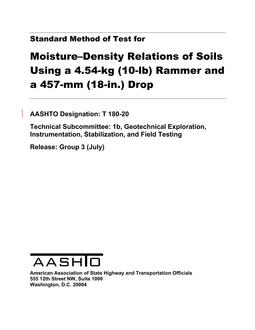 AASHTO T 180-20 AASHTO T 180-20