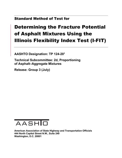AASHTO TP 124-20 AASHTO TP 124-20