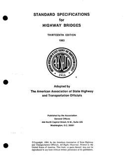AASHTO HB-13 AASHTO HB-13