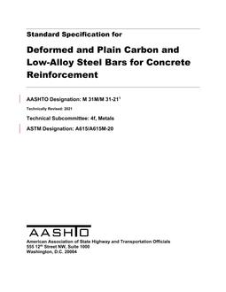 AASHTO M 31M/M 31-21 AASHTO M 31M/M 31-21