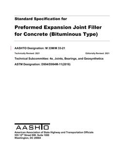 AASHTO M 33M/M 33-21 AASHTO M 33M/M 33-21