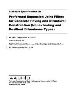 AASHTO M 213-21 AASHTO M 213-21