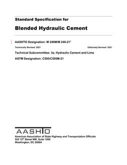 AASHTO M 240M/M 240-21 AASHTO M 240M/M 240-21