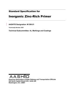 AASHTO M 300-21 AASHTO M 300-21