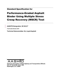 AASHTO M 332-21 AASHTO M 332-21