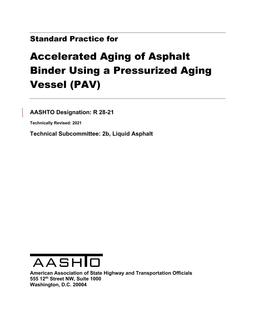 AASHTO R 28-21 AASHTO R 28-21