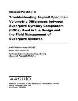 AASHTO R 99-21 AASHTO R 99-21