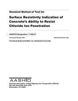 AASHTO T 358-21 AASHTO T 358-21