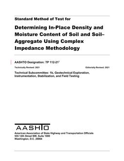 AASHTO TP 112-21 AASHTO TP 112-21