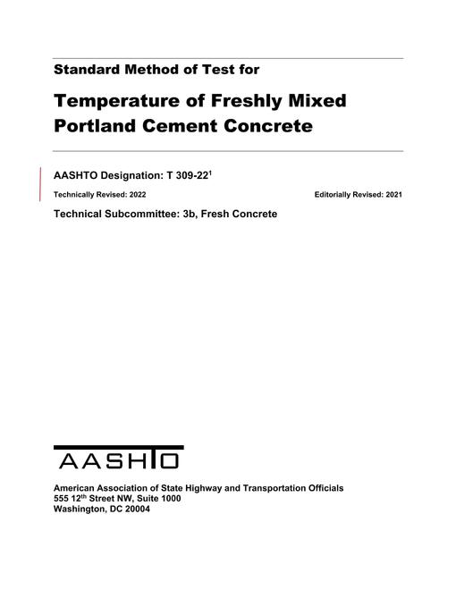 AASHTO T 309-22 AASHTO T 309-22