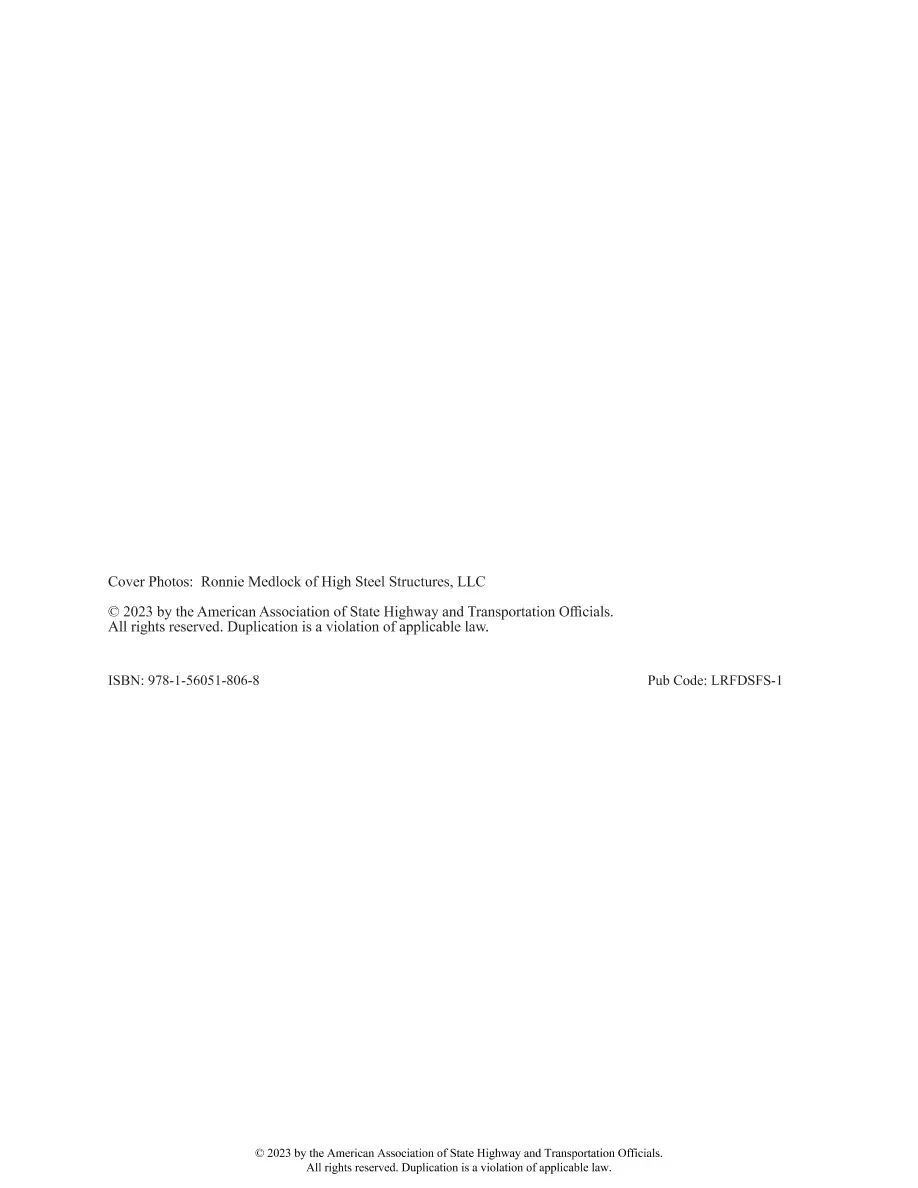 AASHTO LRFDSFS-1 AASHTO LRFDSFS-1