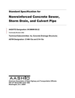 AASHTO M 86M/M 86-22 AASHTO M 86M/M 86-22
